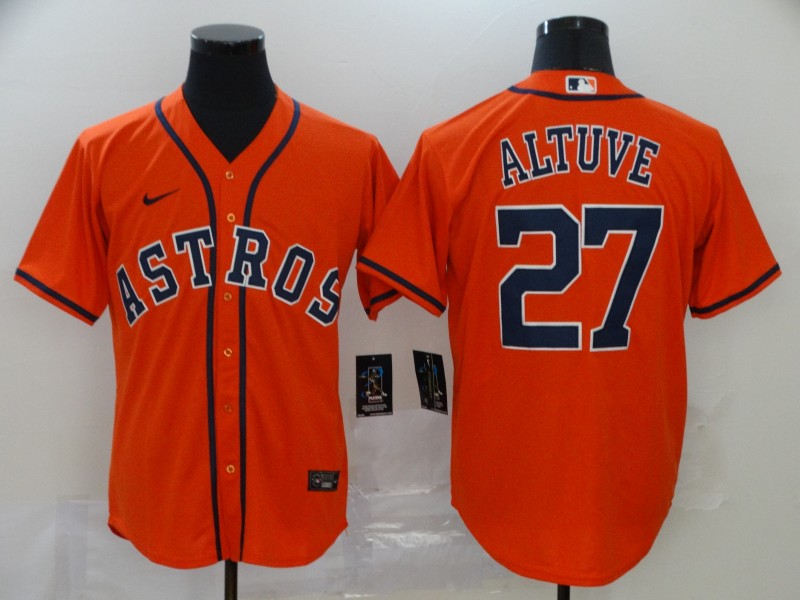 Men Houston Astros #27 Altuve Orange Nike Game MLB Jerseys->philadelphia phillies->MLB Jersey